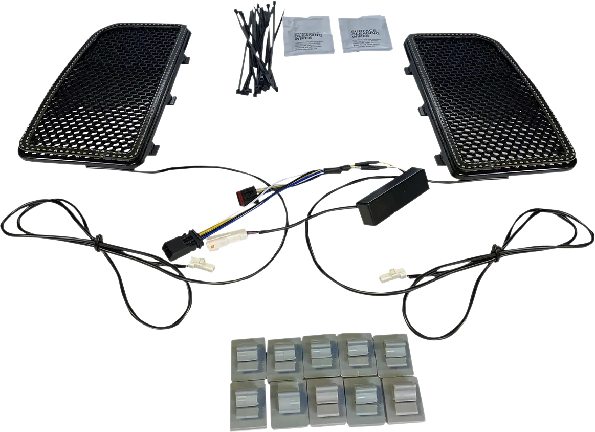 CUSTOM DYNAMICS Lower Fairing Amber/Vit Light Inserts bild 1 PMMEDIA:30a1c01b201b1e7e