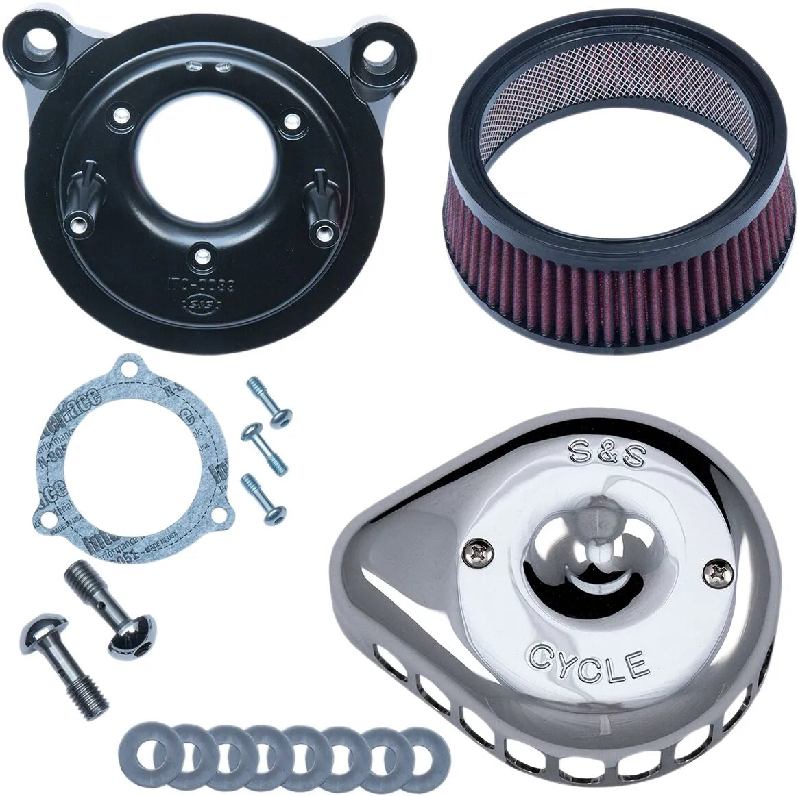 S&S CYCLE Mini Teardrop Stealth Luftfilter Kit bild 1 PMMEDIA:d6bcab86a75e10a3