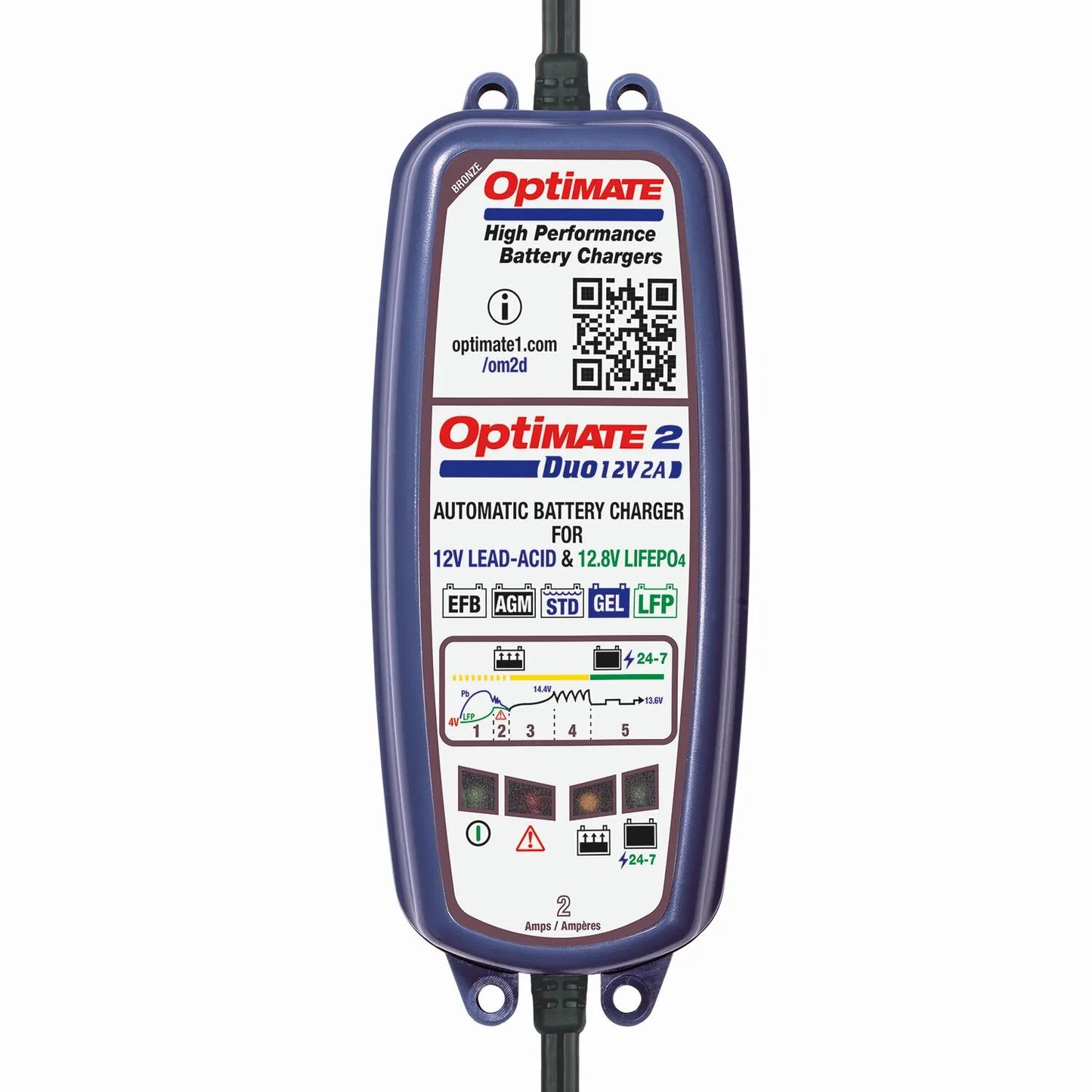 TECMATE OptiMate 2 DUO Batteriladdare bild 1 PMMEDIA:ae437ac0e8887aa0