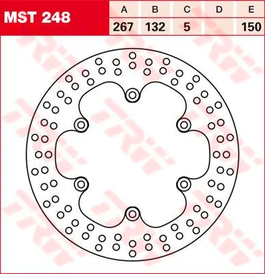 TRW Round Fixed Bromsskiva MST248 250-299mm bild 1 PMMEDIA:788ee2930a224a47