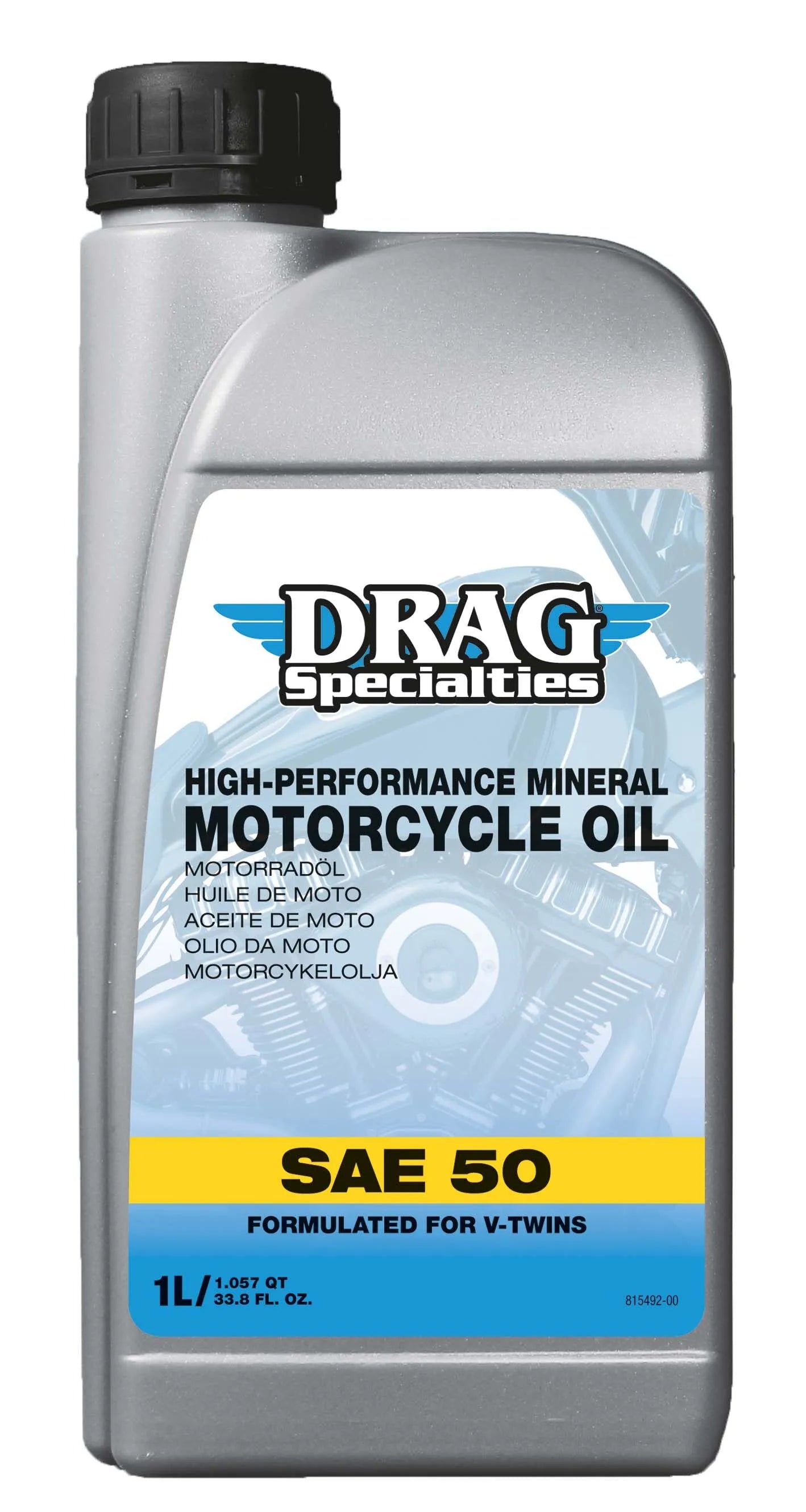 DRAG SPECIALTIES OIL Mineralmotorolja SAE 50 1L bild 1 PMMEDIA:90eee1ec17271d39