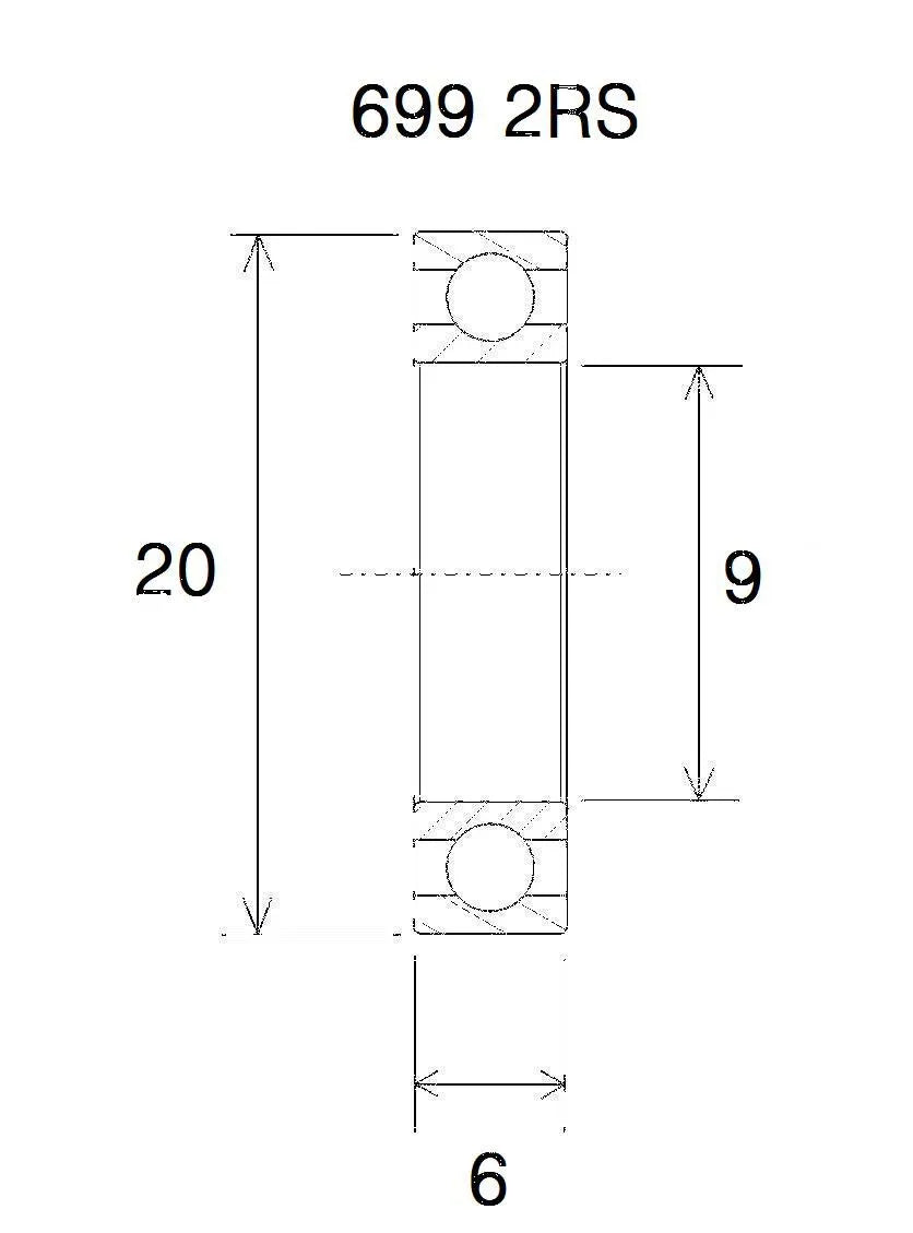 BLACK BEARING B5 Lager 9x20x6 mm bild 1 PMMEDIA:2335927fa301fa5d