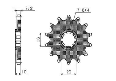 SUNSTAR SPROCKETS Powerdrive framdrev 428 14T bild 2 PMMEDIA:129a76d0daee738a