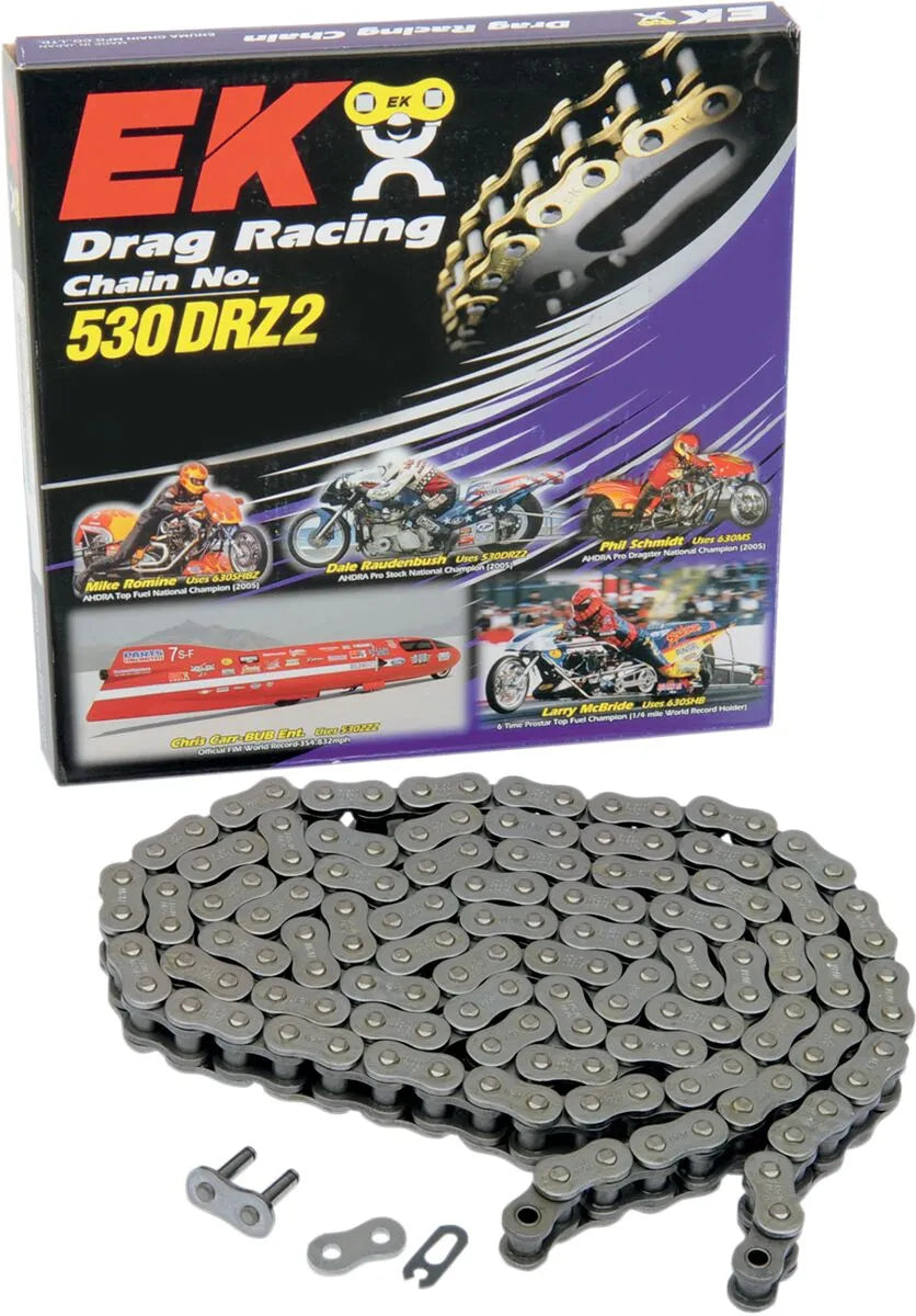 EK 530 DRZ2 Kedja, Chromepläterad med Clip-länk bild 1 PMMEDIA:cdcfde9a8727d268