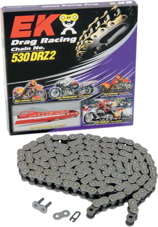 EK 530 DRZ2 Kedja, Chromepläterad med Clip-länk bild 1 PMMEDIA:cdcfde9a8727d268