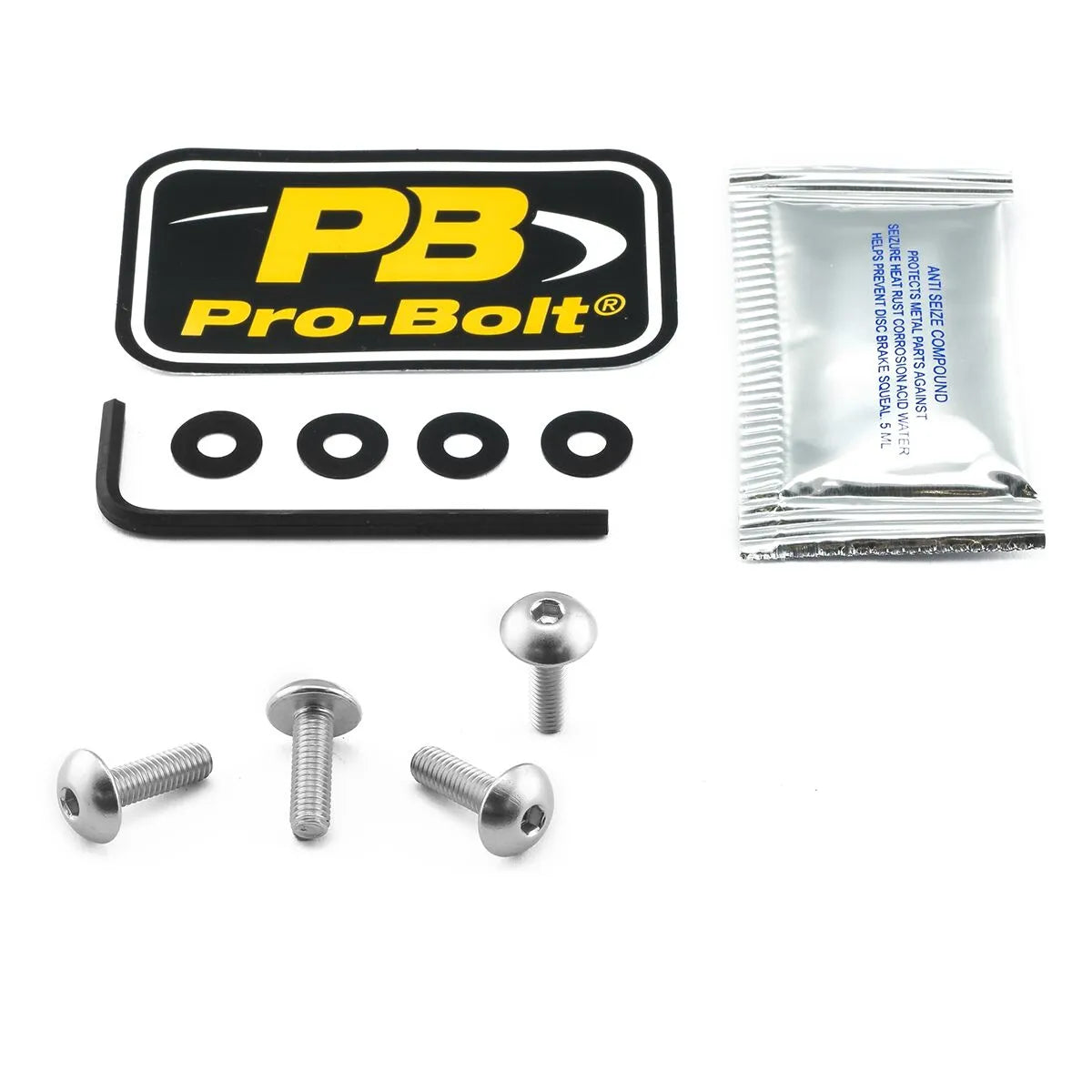 PRO BOLT Aluminium Skruvkit för Skärm Silver bild 1 PMMEDIA:fee360ee2526699e