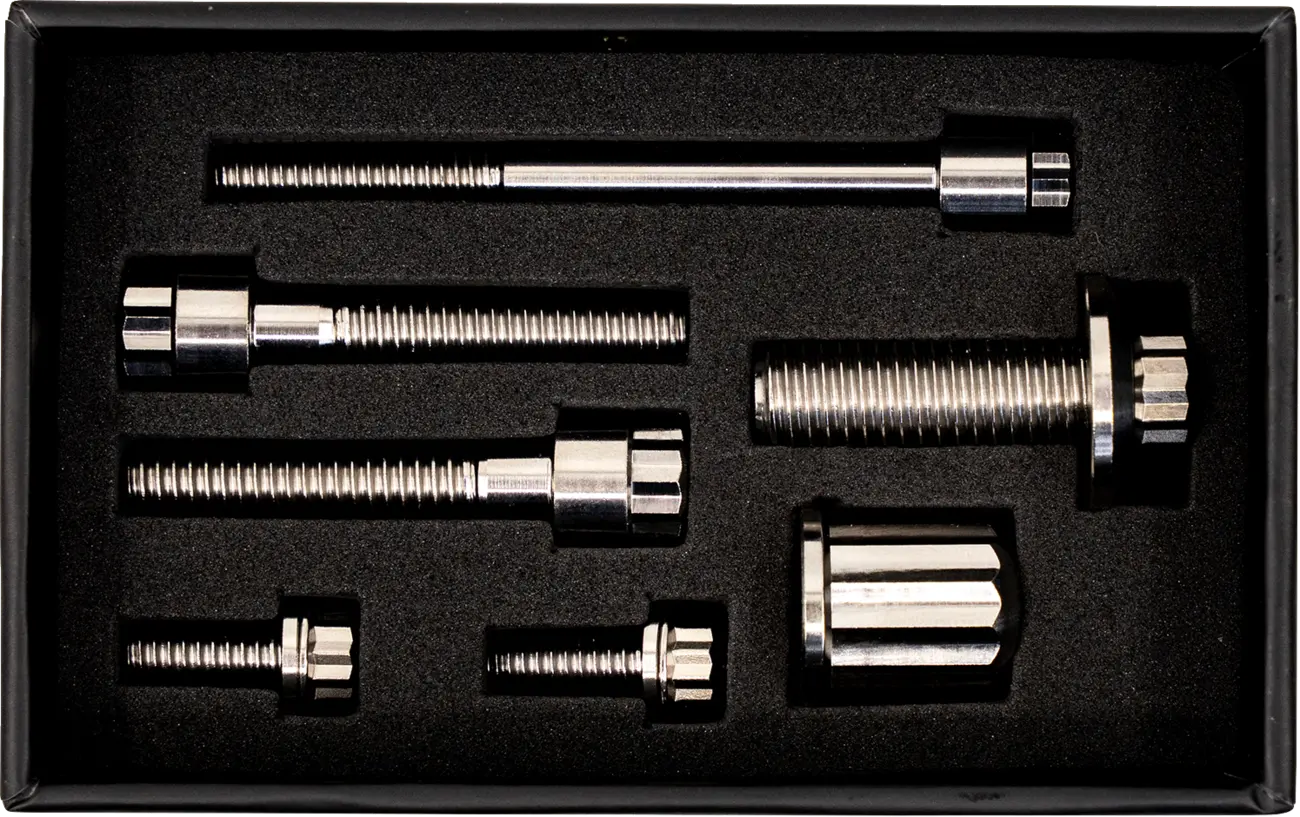 TRASK Bitchin' Bolts Titanium Hardware Kit för M8 Coil och Horn bild 4 PMMEDIA:eec38e205fffc4f3