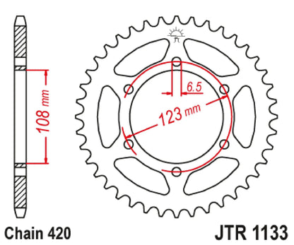 Jt Sprockets Rear Sprocket Steel Bakdrev stål bild 3 PMMEDIA:7b5f89e01c441033