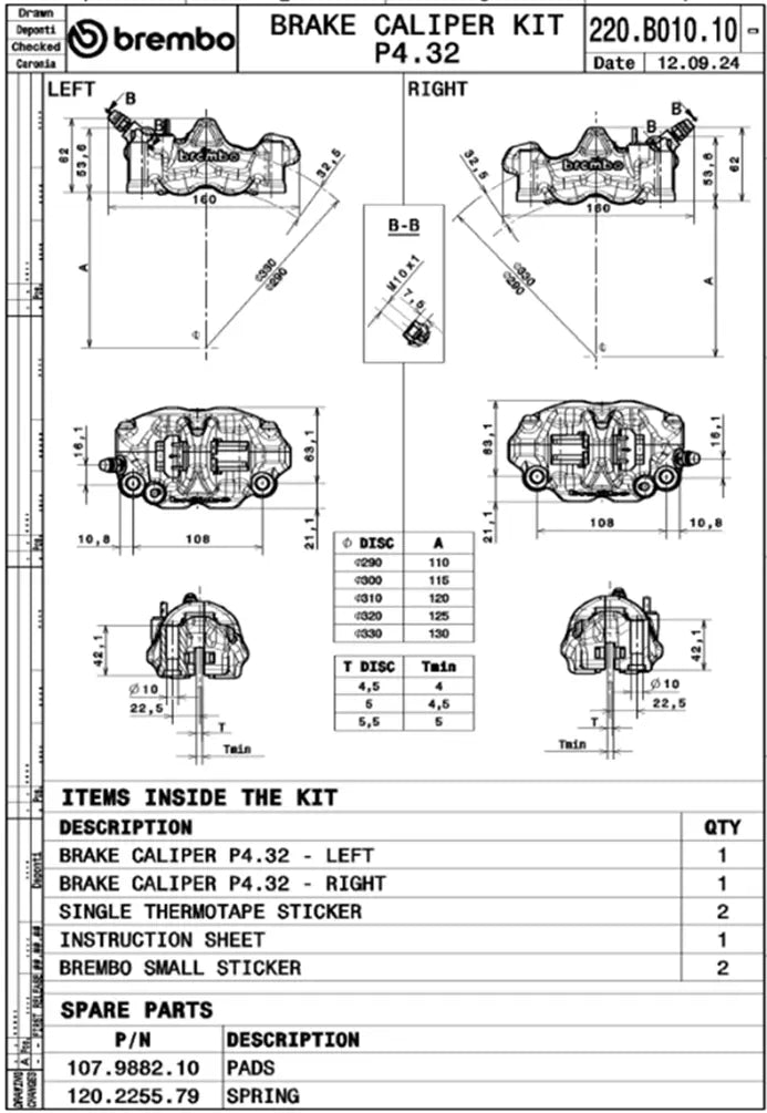 Brembo GP4-RX BRAKE CALIPER KIT UPGRADE LINE Bromsok & kit bild 5 PMMEDIA:988293145e351305
