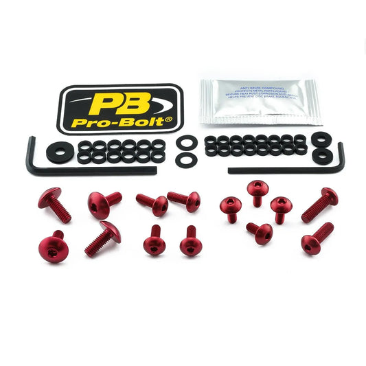 PRO BOLT Aluminium Fairing Bultkit för Kawasaki i Röd bild 1 PMMEDIA:6a97877de112086d