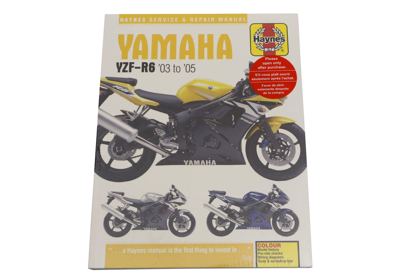 HAYNES Service Manual för Yamaha YZF-R6 (03-05) bild 1 PMMEDIA:8a8fe00121378a27