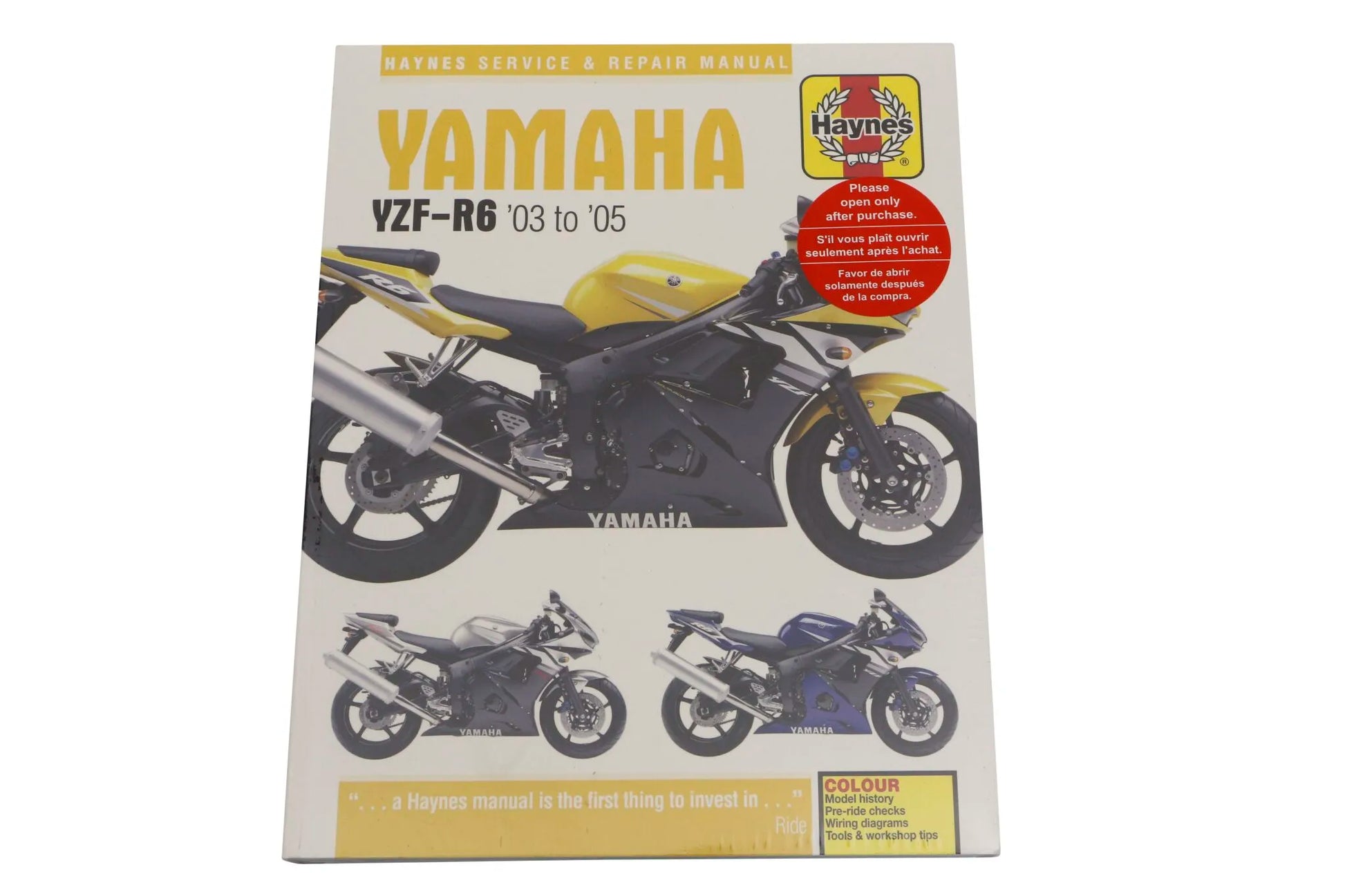 HAYNES Service Manual för Yamaha YZF-R6 (03-05) bild 1 PMMEDIA:8a8fe00121378a27