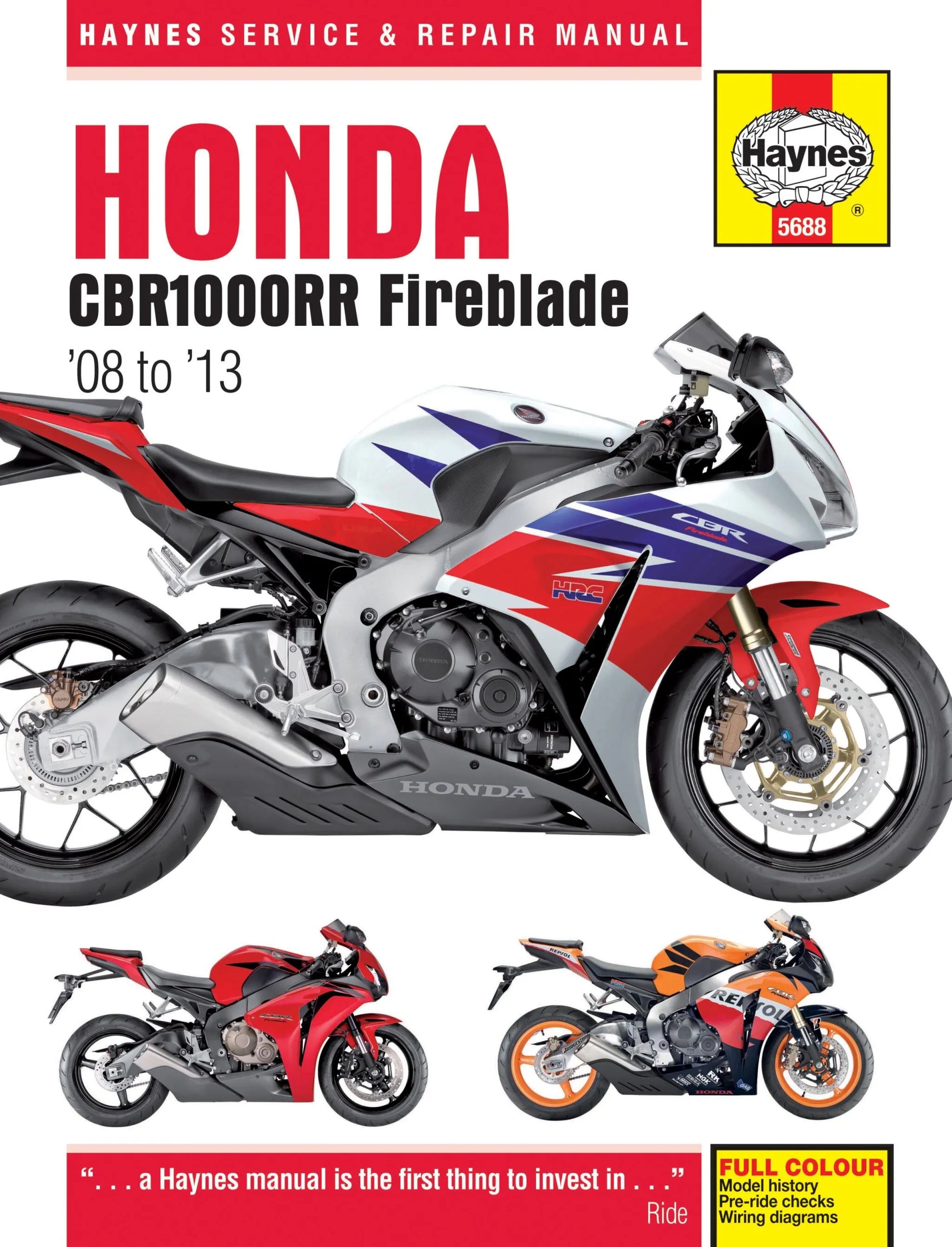 HAYNES Service Manual Honda CBR1000RR Fireblade bild 1 PMMEDIA:cb21ffec375baec4