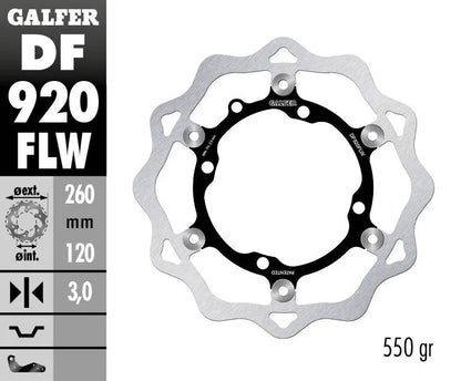 GALFER Brake Rotor Floating Wave DF920FLW bild 2 PMMEDIA:56ad327504b97d0e