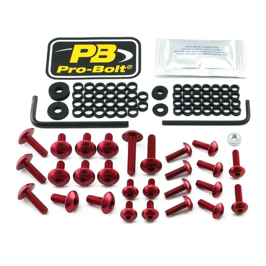 PRO BOLT Aluminium Fairing Bolt Kit för Kawasaki Röd bild 1 PMMEDIA:debb26e18dcd5f45