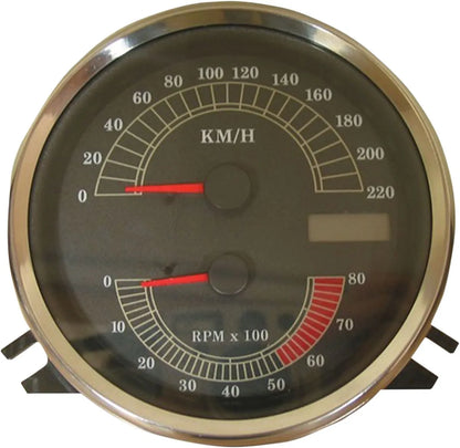 Drag Specialties 2.4" Mini Mechanical Speedometer with LED Indicators Hastighetsmätare bild 1 PMMEDIA:ab19f212224ef543