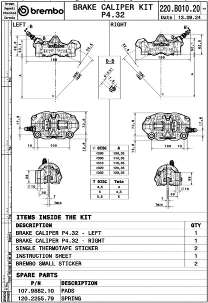 Brembo GP4-RX BRAKE CALIPER KIT UPGRADE LINE Bromsok & kit bild 4 PMMEDIA:b132472c065dad74