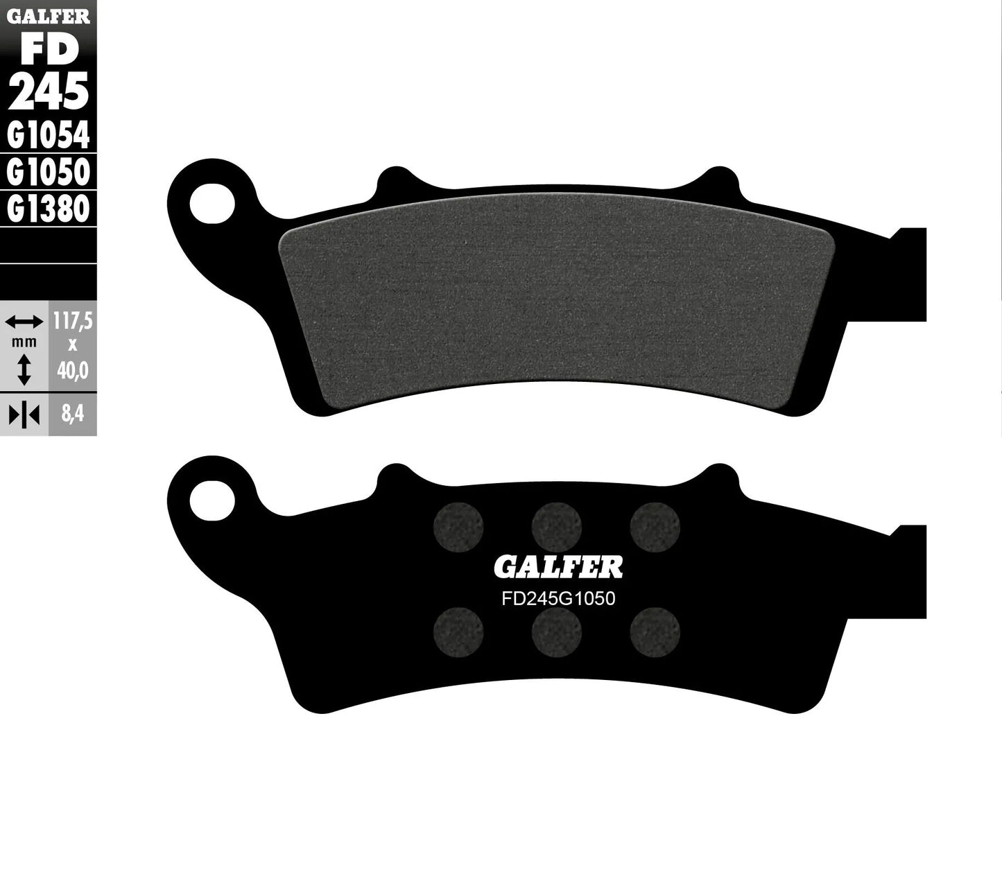 GALFER Semi Metal Bromsbelägg för Scooter bild 1 PMMEDIA:98b7d5bc0b5d4032