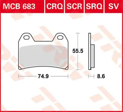 TRW CRQ Carbon Race Bromsbelägg Fram bild 1 PMMEDIA:4bb671f7ffd5729d