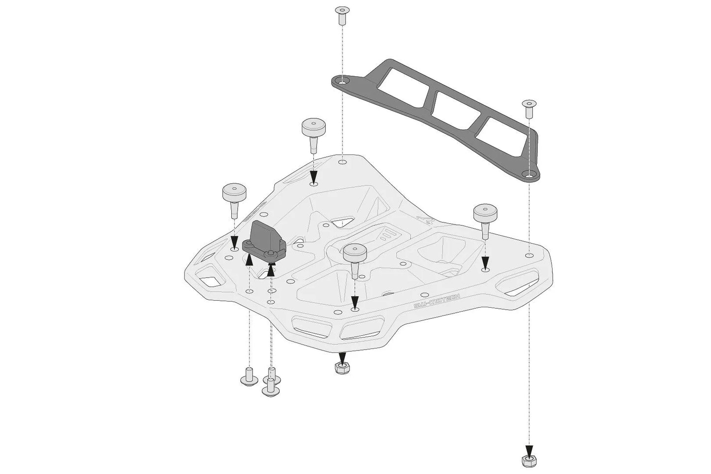 Sw Motech Adapter Kit for Adventure Rack Packväskställ bild 3 PMMEDIA:eb5db81c64471a19