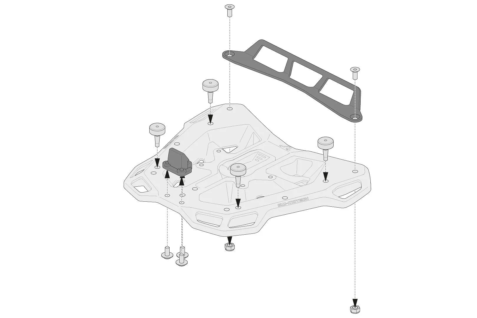 Sw Motech Adapter Kit for Adventure Rack Packväskställ bild 3 PMMEDIA:eb5db81c64471a19