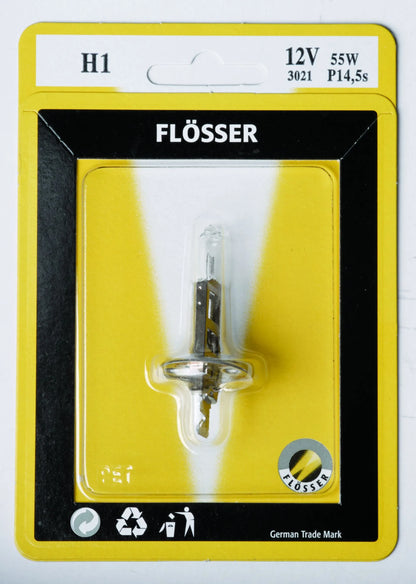 FLOSSER Halogenstrålkärlampa H1 12V 55W P14,5S bild 2 PMMEDIA:af961294e84339e3