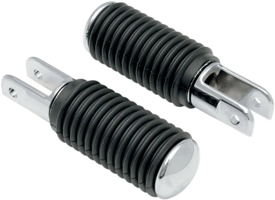Drag Specialties Chrome Foot Pegs with Rubber Sleeves Highway bars & fotpinnar bild 1 PMMEDIA:85de3900e44b2e65