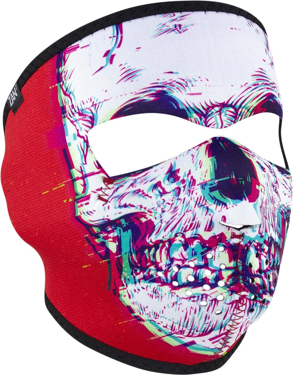 ZAN HEADGEAR Neopren Ansiktsmask Full-Face Glitch Skull bild 1 PMMEDIA:b417622dd4d623b3