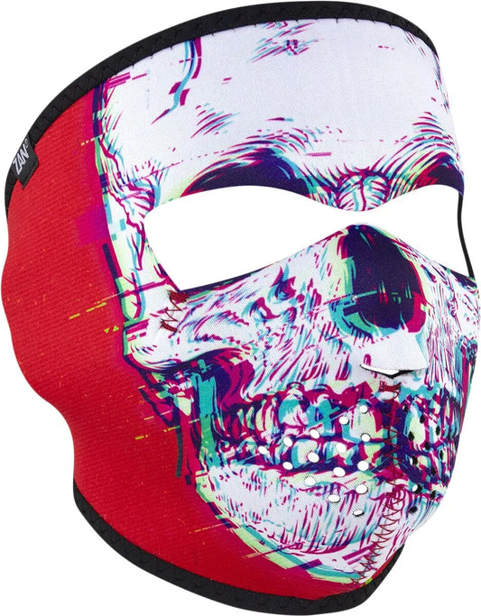 ZAN HEADGEAR Neopren Ansiktsmask Full-Face Glitch Skull bild 1 PMMEDIA:b417622dd4d623b3