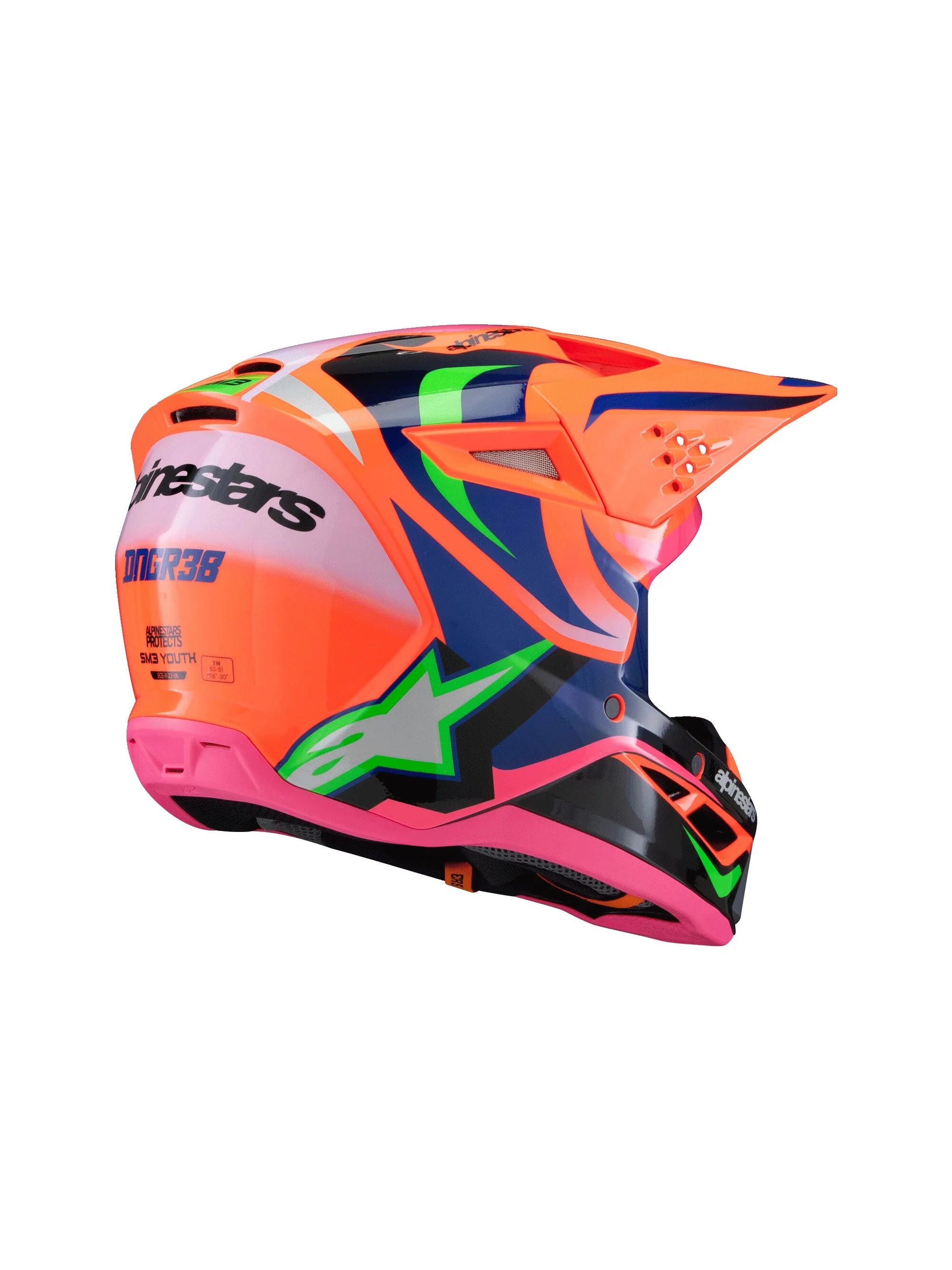 Alpinestars(Mx) Youth SM3 Deegan Offroadhjälm integral barn bild 4 PMMEDIA:d13ea011a75cf74d