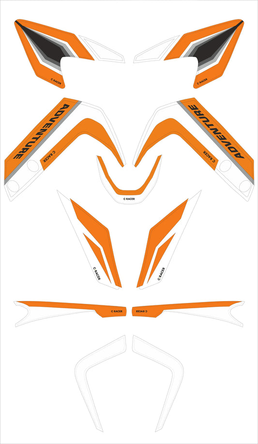 C-RACER Dekalset för KTM 390 ADV Vit bild 1 PMMEDIA:e83918a91c73e09f