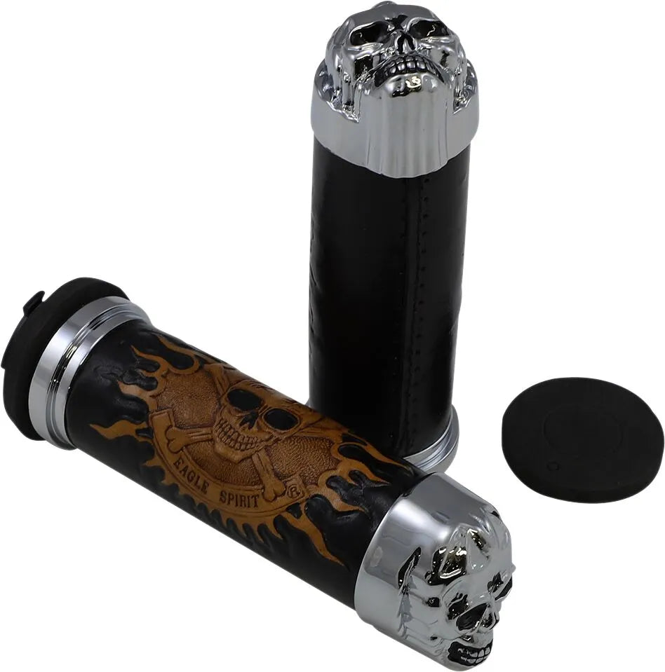 Drag Specialties Skull Grips Handtag bild 1 PMMEDIA:f0db3e74ceb73ef1