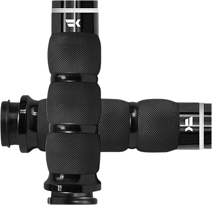 KHROME WERKS Turbine Grepp Air Cushion TBW Svart bild 2 PMMEDIA:63a27c2e2ad20d24