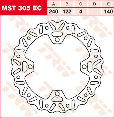 TRW EC Cross Design Bromsskiva Bak bild 1 PMMEDIA:e606dfabfbf402a1