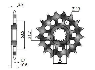 SUNSTAR SPROCKETS Powerdrive Kedjehjul 520 18T bild 1 PMMEDIA:1795a78f5e717026