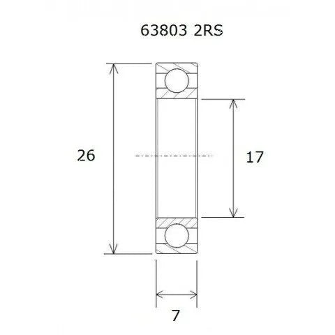 BLACK BEARING B3 Lager 17x26x7mm bild 1 PMMEDIA:9c162f7ef152d952