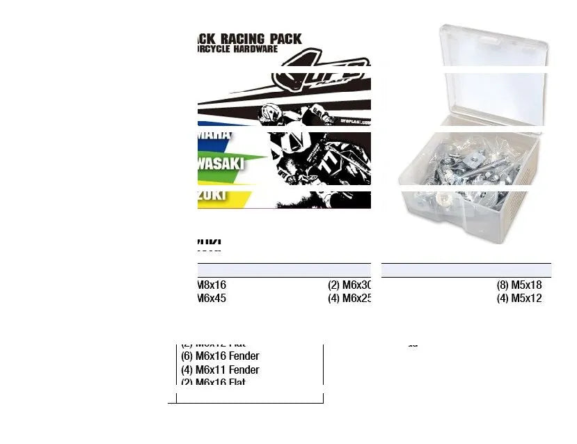 UFO Track Racing Pack Fästdetaljer Yamaha/Kawasaki bild 1 PMMEDIA:b78aa9b90a7f772d