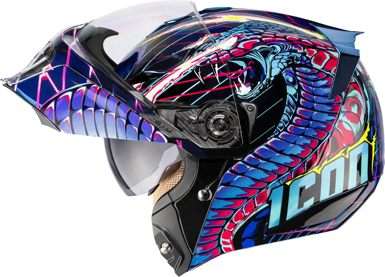 Icon Threshold™ Synthwave Lazer Cobra Modular Modulhjälm bild 3 PMMEDIA:799c9a7d8de1897b