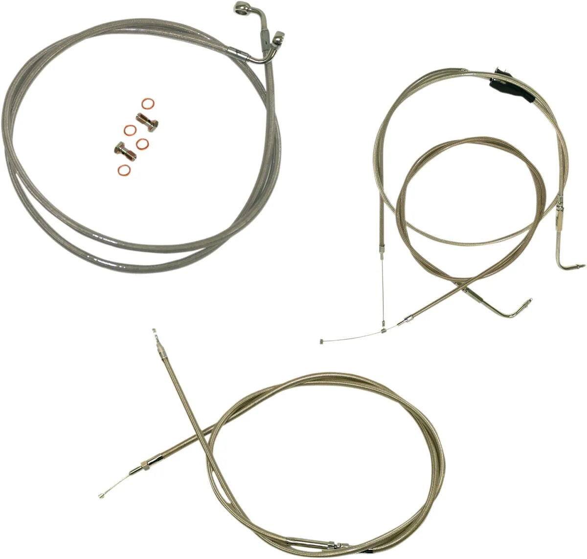 LA CHOPPERS Standard Stainless Braided Kabel- och Bromssats bild 1 PMMEDIA:91766866e9664680