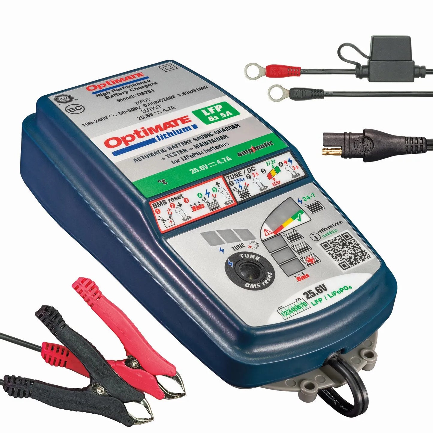 TECMATE OptiMate Lithium LFP 8s 5A Batteriladdare bild 5 PMMEDIA:1fdfb56abe41c8ef