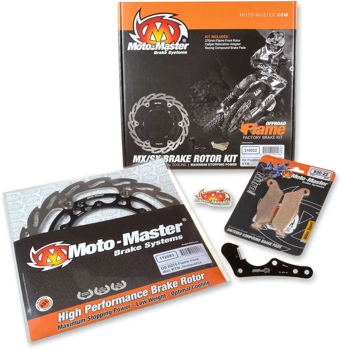 MOTO-MASTER 270mm Flame Oversize Floating Bromskit Fram bild 1 PMMEDIA:9f65e60b7cc88f9c