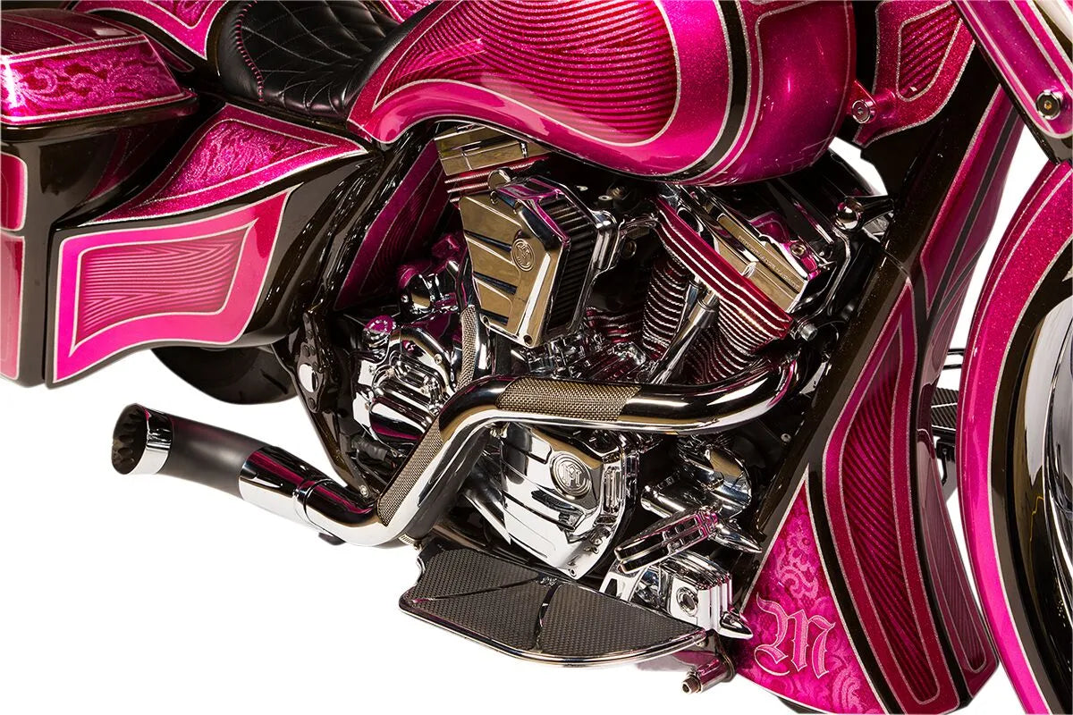 Trask 2-into-1 Nasty Bastard Exhaust System Kompletta avgassystem Harley bild 3 PMMEDIA:3222ffd5c896b85e