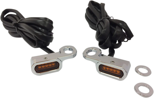 DRAG SPECIALTIES LED styrmarkörljus krom amber bild 1 PMMEDIA:1f5cb443b3c03a47