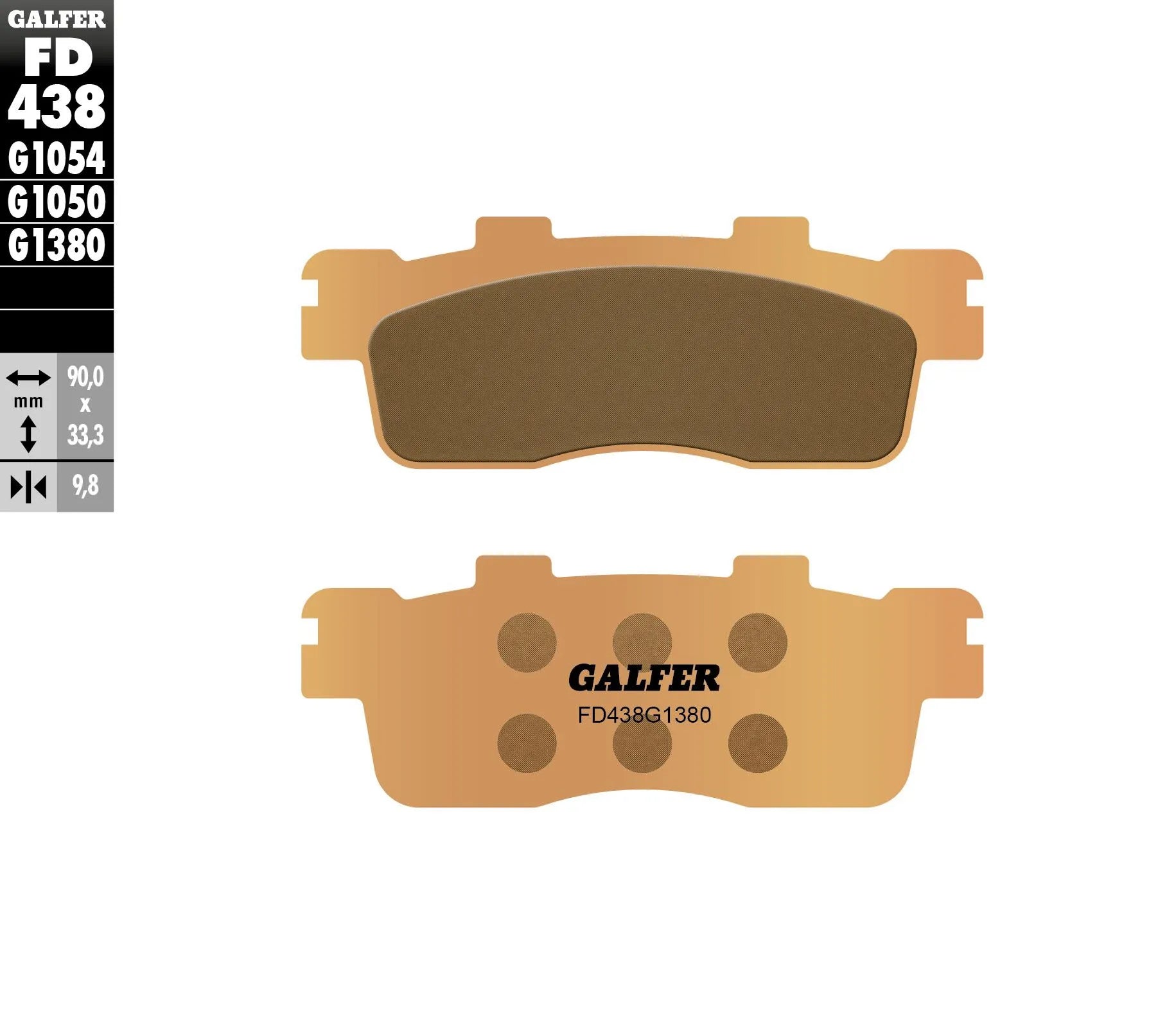 GALFER HH Sinterade Bromsbelägg för Scooter bild 1 PMMEDIA:e240f059f6101e88