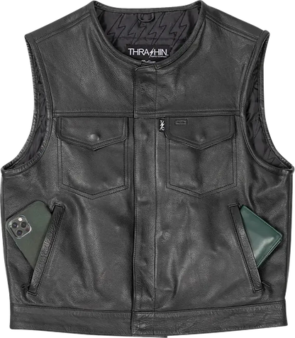 Thrashin Supply Co Encinal Leather Shorty Riding Vest Jacka textil herr bild 4 PMMEDIA:b11c582d53e68c8a
