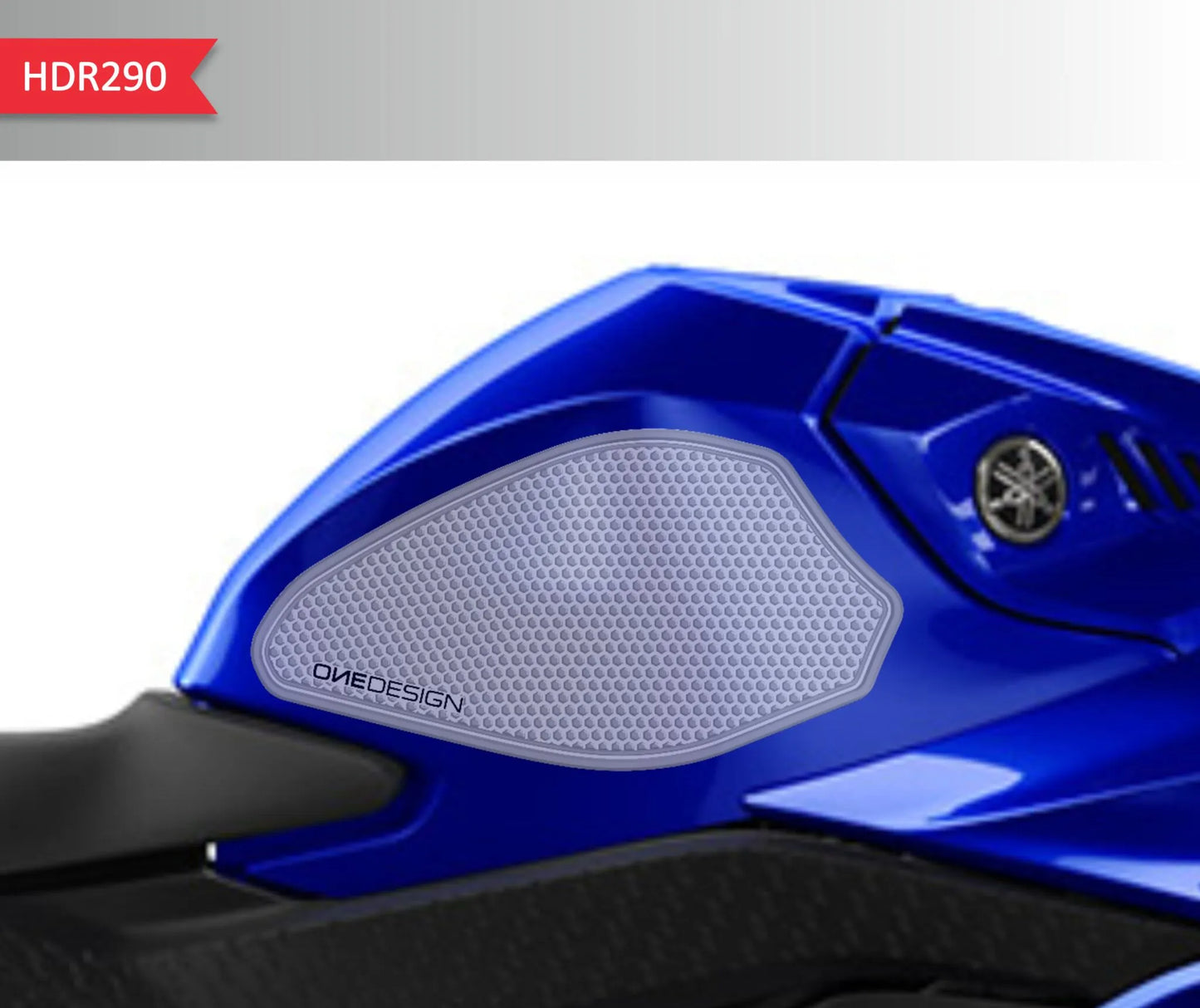 ONEDESIGN Tank Grip för Yamaha R3 Transparent bild 1 PMMEDIA:ab9134da7d537b63