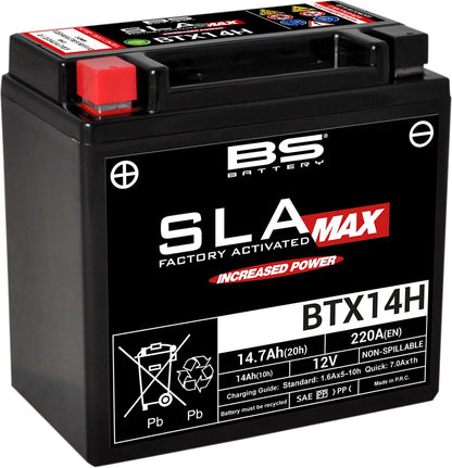 BS BATTERY SLA MAX BTX14H AGM Underhållsfri Motorcykelbatteri bild 1 PMMEDIA:be30ce2f5ff5173c