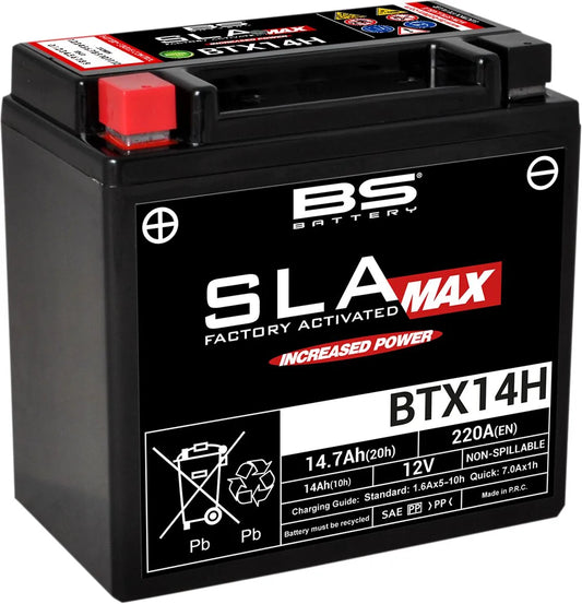 BS BATTERY SLA MAX BTX14H AGM Underhållsfri Motorcykelbatteri bild 1 PMMEDIA:be30ce2f5ff5173c