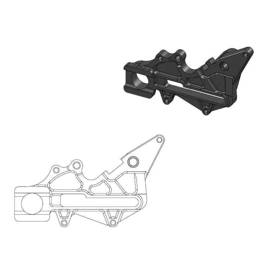 MOTO-MASTER Bromsokadapter i CNC-bearbetad aluminium bild 1 PMMEDIA:40d825b26df44455