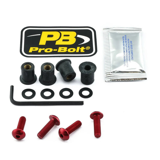 PRO BOLT Aluminium Skruvsats för Skärm Röd bild 1 PMMEDIA:2112356e614054bb